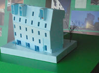 Modellen av trehuset i Trondheim, foto: Kulturspeilet