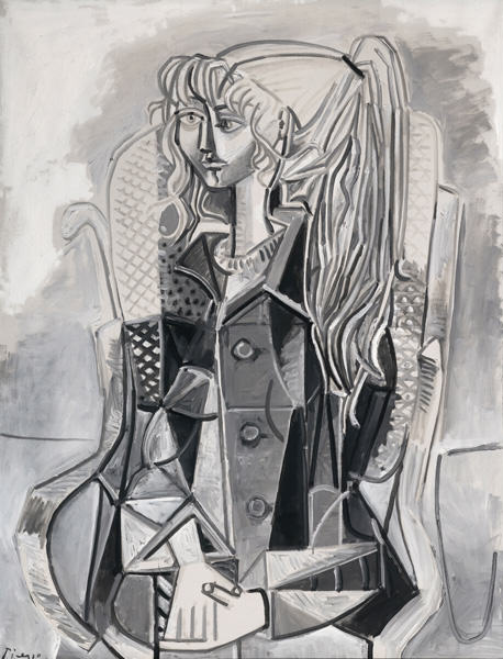 Sylvette, 1953, olje på lerret. Bergen Kunstmuseum. Stenersens Samling