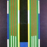 Jack Carrigg: Geometrisk komposisjon, 1966, tilhører Høyskolen i Agder