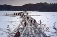 Visst er det folk i skauen! Her fra Elvåga en vanlig søndag, foto: Kjell Moe