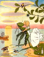 Satire over Kristianiabohemenes litterære hovedverk Syk Kjærlighet (Fra Har dyrene sjel? 1893)