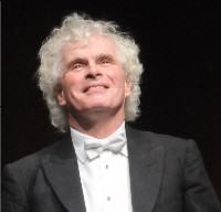 Simon Rattle med Berlin-filharmonikerne under siste Oslo-besøk, foto: Kulturspeilet