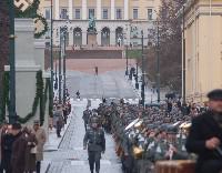 Trampende tyske soldater på Karl Johan, foto: Kulturspeilet