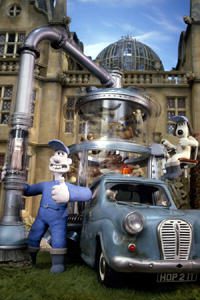 Pictured: The entrepreneurial Wallace (PETER SALLIS) and his faithful dog Gromit find a humane way to save the town's vegetable plots from the veg-eating rabbits in DreamWorks Animation?s clay-animated comedy WALLACE & GROMIT - THE CURSE OF THE WERE-RABBIT, from Aardman.