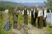Werenskiold: Bondebegravelse (1895)
