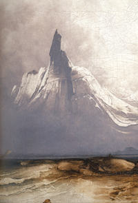 Peder Balke: Stetind i tåke, 1864