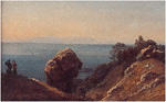 J.C.Dahl: Landskap med figurer, Napoli, 1820
