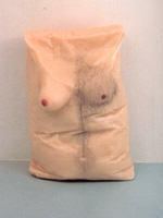 Gober: Untitled, 1990, bivoks og menneskehår og pigment