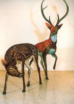 Bharti Kher: Rudolf and Bambi (2002)