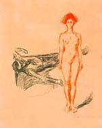 Munch: Marats død(1906-07 litografi)