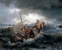 "Fiskere i havsnød" fra 1859 var det siste arbeidet Tidemand og Gude gjorde sammen