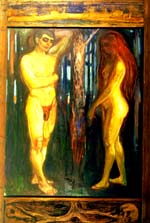Edvard Munch: Stoffveksling (Liv og død), olje på lerret, (1898 - 1903)