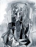 Sylvette, 1953, olje på lerret. Bergen Kunstmuseum. Stenersens Samling