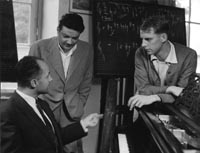 Med Pierre Boulez og Bruno Maderna i Darmstadt på 1950-tallet