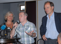 Ellen Horn, Paul Curran og Tom Remlov, foto: Kulturspeilet
