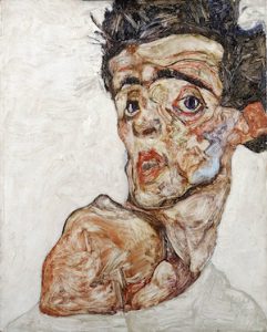 Egon Schiele: Selvportrett med bare skuldre