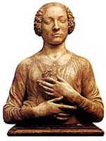 Andrea del Verocchio´s kvinne med blomster i Museo Bargello