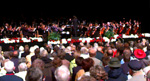 Mariss Jansons i orkesteret i aksjon ute foran Råhuset. Det var den gangen... Foto: Kulturspeilet