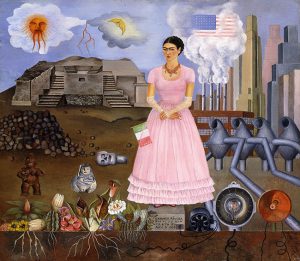 Frida Kahlo: Selvportrett på grenselinjen mellom USA og Mexico
